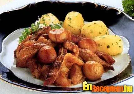 Resztelt kacsamáj gesztenyével