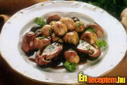 Pirított vargányagomba gesztenyével