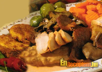 Házinyúl gombamártással