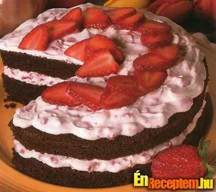 Csokoládés epertorta