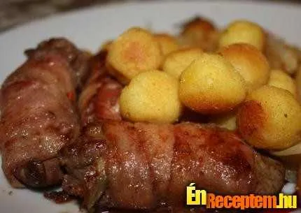 Baconbe göngyölt csirkemáj